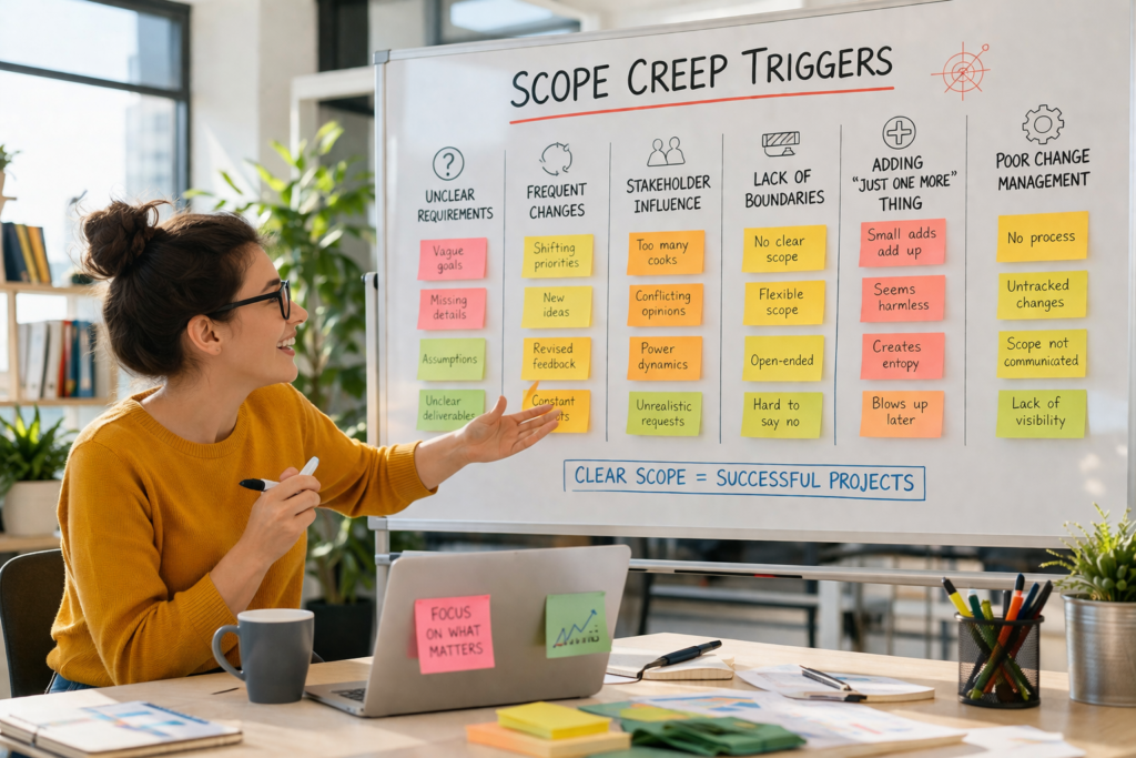 forever scope creep triggers in projects
